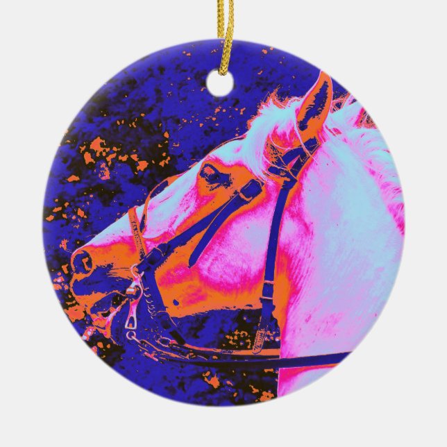 DÉCORATION EN CÉRAMIQUE CHEVAUX (Devant)