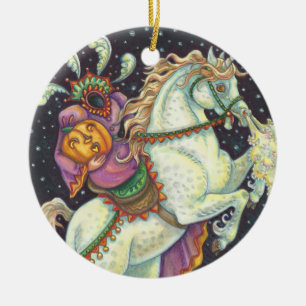 Décoration En Céramique CHEVAUX SANS TÊTE FEMME SOMMEIL HOLLOW ORNAMENT Ro
