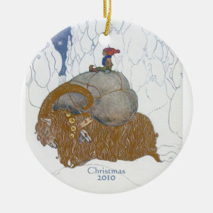 Décoration En Céramique Chèvre suédoise de Noël d'art d'imaginaire dat