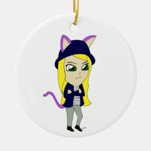 Décoration En Céramique chibi catgirl
