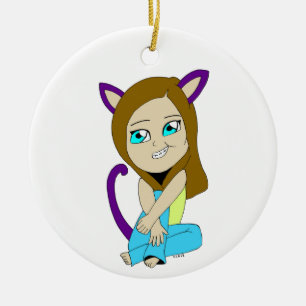 Décoration En Céramique chibi catgirl
