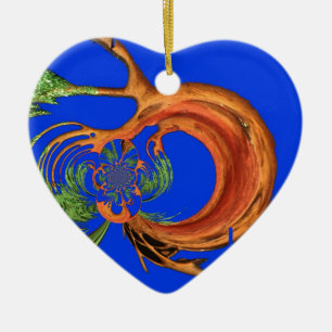 Décoration En Céramique Chic Round Hakuna Matata Navy Blue Collection