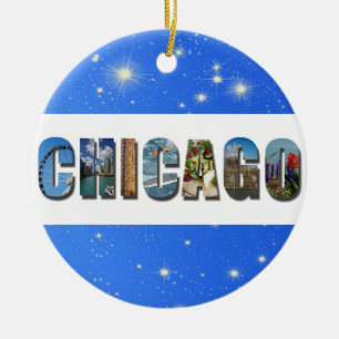 Décoration En Céramique Chicago Illinois City Travel Photos Noël