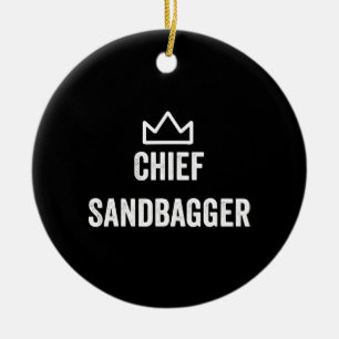 Décoration En Céramique Chief Sandbagger Golf Meme Bjj Chess Sandbag