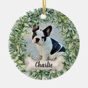 Décoration En Céramique Chien 2 Côté 2 Photo Nom de la couronne Année Céra