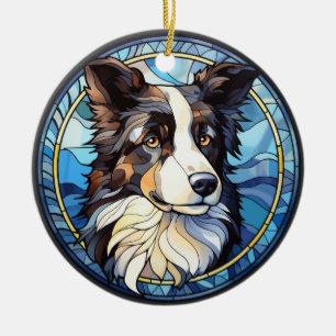 Décoration En Céramique Chien berger australien en verre doux