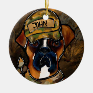 Décoration En Céramique Chien Boxer