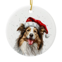 Chien Colley Joyeux Noël Personnalisé