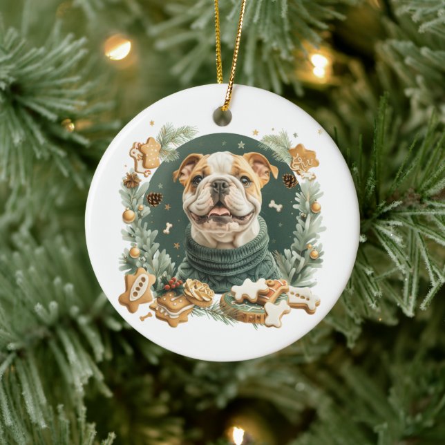 Décoration En Céramique Chien de Noël (Arbre)