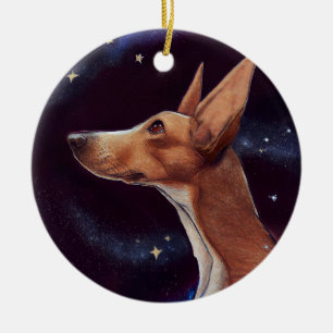 Décoration En Céramique Chien et étoiles Art Night Sky
