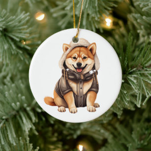 Décoration En Céramique Chien Shiba Inu personnalisé