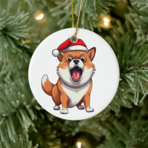 Décoration En Céramique Chien Shiba Inu Personnalisé Amusant