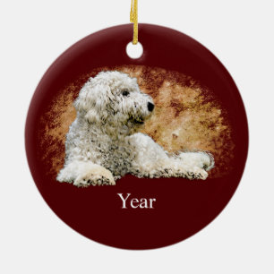 Décoration En Céramique Chien Vintage de Goldendoodle