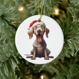 Décoration En Céramique Chien Weimaraner Amusant Personnalisé