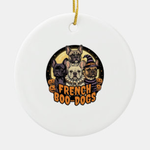 Décoration En Céramique Chiens de French Boo Halloween Création Bouledogue