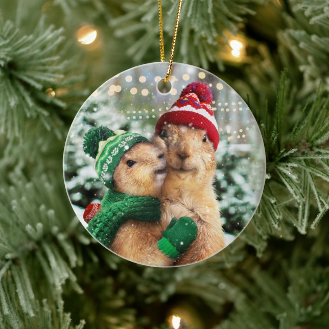 Décoration En Céramique Chiens des Prairies de Noël (Arbre)