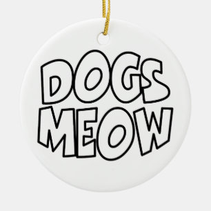 Décoration En Céramique Chiens Meow
