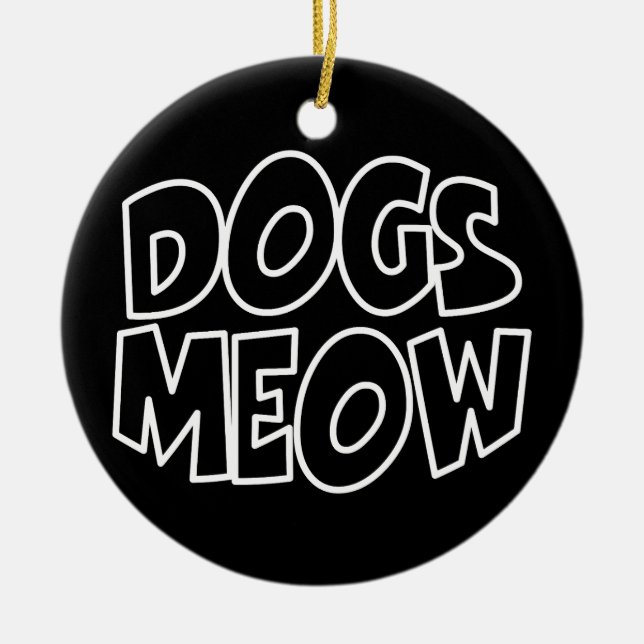 Décoration En Céramique Chiens Meow (Devant)