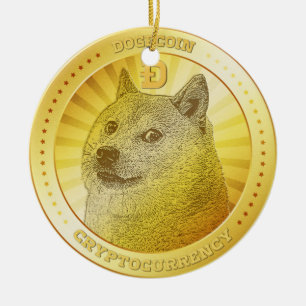 Décoration En Céramique Chiffre de monnaie Dogecoin
