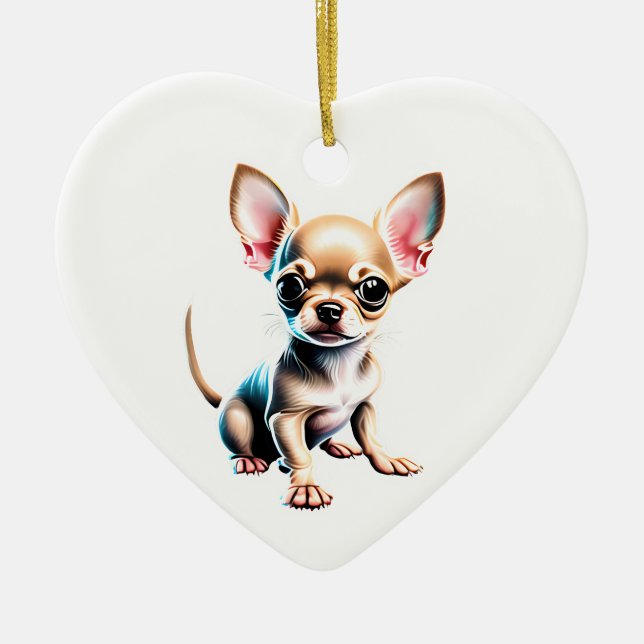 Décoration En Céramique Chihuahua Chiuppy personnalisé (Devant)