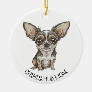 Décoration En Céramique Chihuahua Maman   Chien mignon