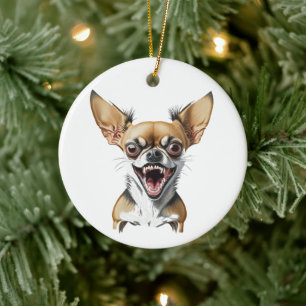 Décoration En Céramique Chihuahua Mignon Personnalisé   Chiens Drôles