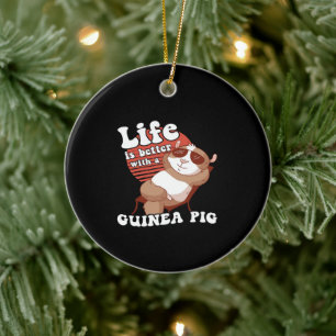 Décoration En Céramique Chilling Guinea Pig Life Is Better With Guinea Pig