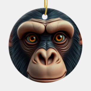 Décoration En Céramique Chimpanzé fou mignon