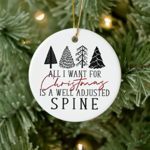 Décoration En Céramique Chiropractic Ornament, Chiropractic Christmas,