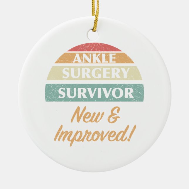 Décoration En Céramique Chirurgie Ankle Survivor Humour (Devant)