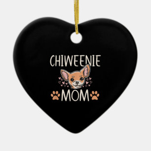 Décoration En Céramique chiweenie mère chihuahua adorable propriétaire d