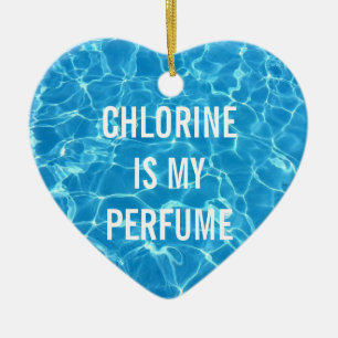 Décoration En Céramique Chlorine Est Mon Parfum Piscine Typographie