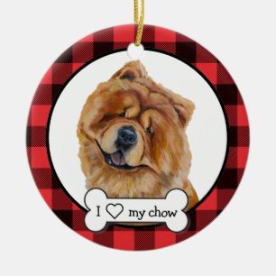 Décoration En Céramique Chow Chow Dog Ornament