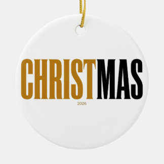 Décoration En Céramique Christ Est Noël Or 2026