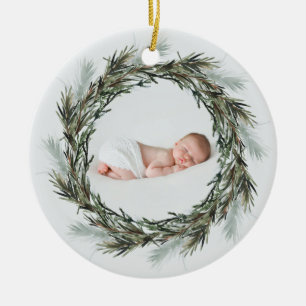 Décoration En Céramique Christma faire-part de naissance aquarelle photo