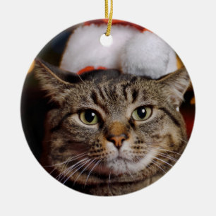 Décoration En Céramique Christmas Cat