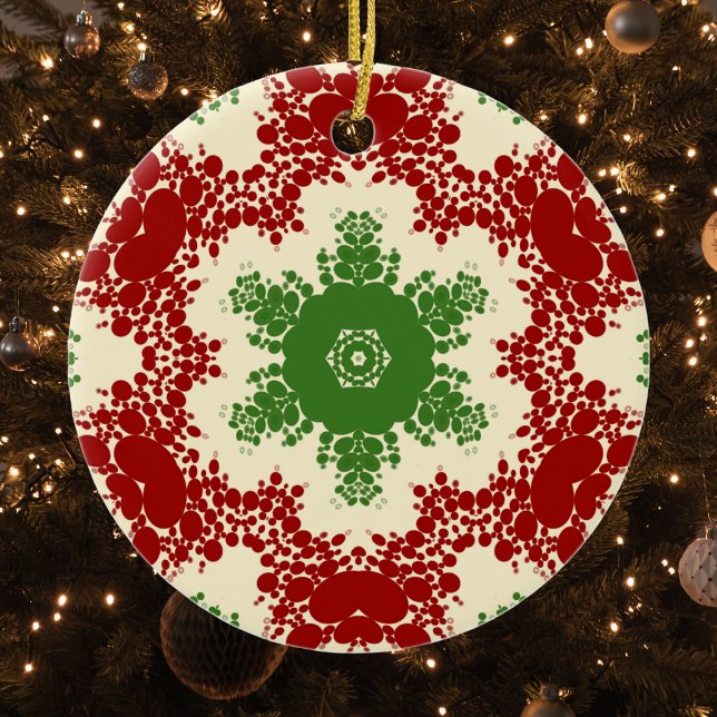 Décoration En Céramique Christmas Dot Mandala (Créateur téléchargé)