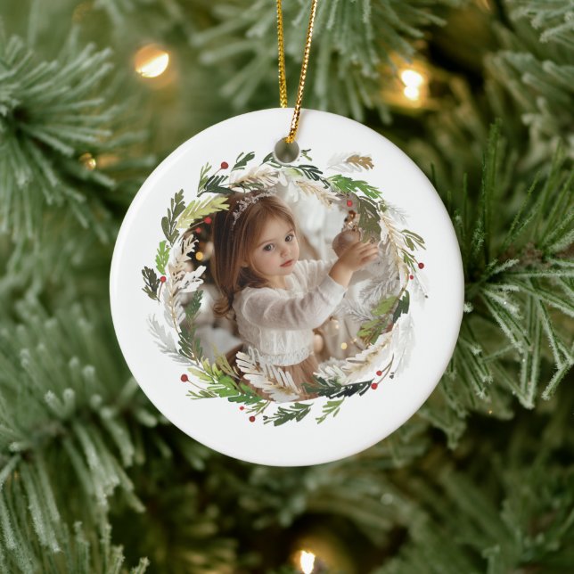 Décoration En Céramique Christmas Greenery Wreath (Arbre)