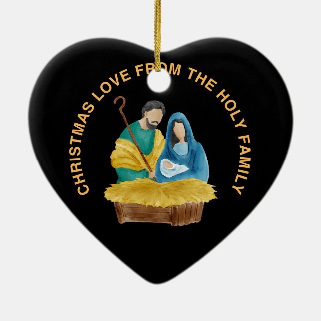 DÉCORATION EN CÉRAMIQUE CHRISTMAS LOVE FROM THE HOLY FAMILY (Dos)