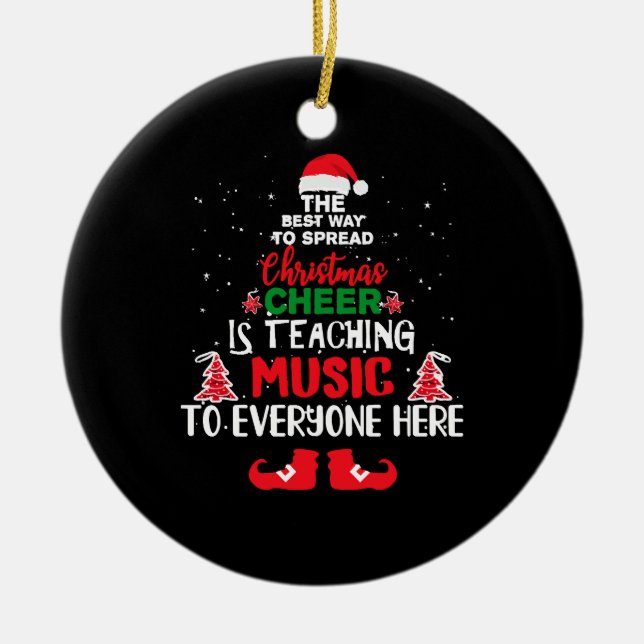Décoration En Céramique Christmas Music Teachers , Funny Teachers (Devant)