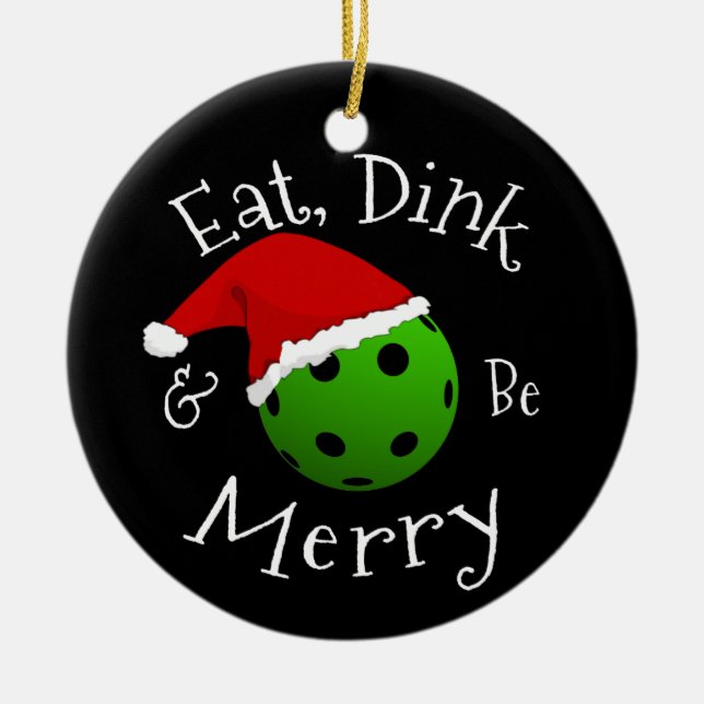 Décoration En Céramique Christmas Pickleball dit (Devant)