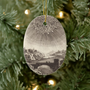 Décoration En Céramique Ciel d'astronomie antique avec soleil par Allain M