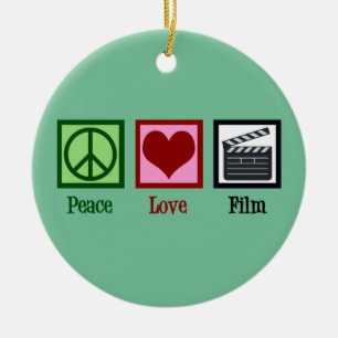 Décoration En Céramique Cinéaste mignon de film d'amour de paix