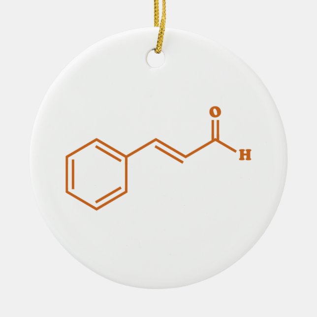 Décoration En Céramique Cinnamon Cinnamaldéhyde Formule chimique moléculai (Devant)