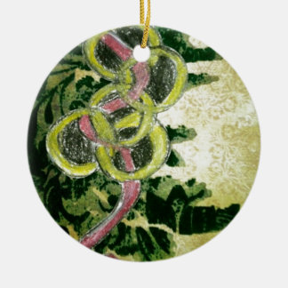 Décoration En Céramique Cinq anneaux d'or