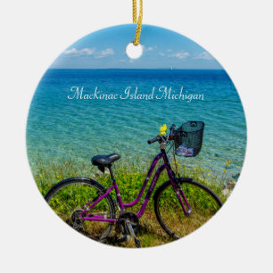 Décoration En Céramique Circle vélo de l'île Mackinac