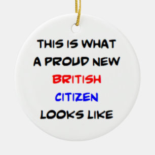 Décoration En Céramique citoyen britannique, fière nouvelle
