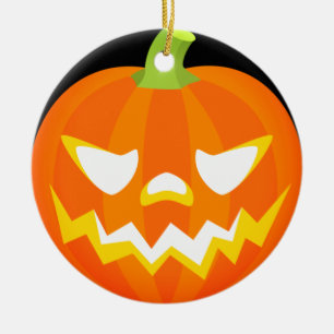Décoration En Céramique Citrouille sculpté - Halloween