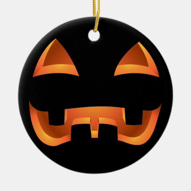 Décoration En Céramique Citrouilles serviettes d'Halloween personnalisées (Devant)
