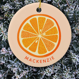 Décoration En Céramique Citrus Orange personnalisé